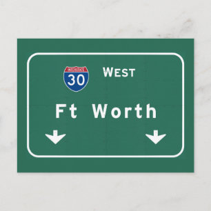 Fort Worth Texas tx Interstate Highway Freeway : Vykort