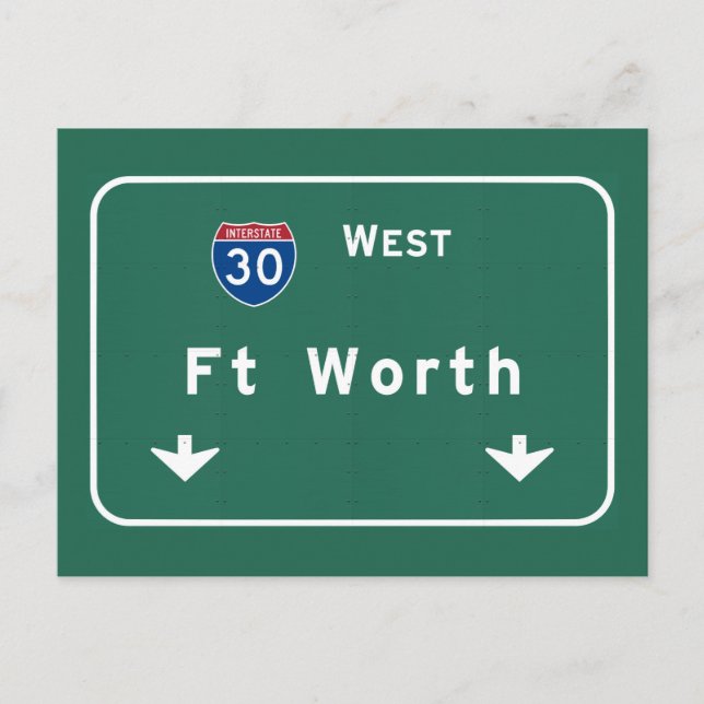 Fort Worth Texas tx Interstate Highway Freeway : Vykort (Framsida)