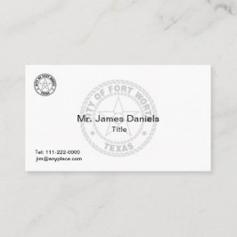 Fort Worth Texas Underbar Seal Visitkort