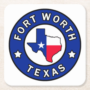 Fort Worth Texas Underlägg Papper Kvadrat