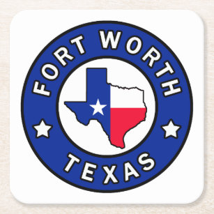 Fort Worth Texas Underlägg Papper Kvadrat