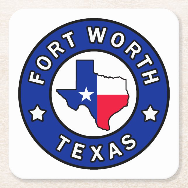 Fort Worth Texas Underlägg Papper Kvadrat (Framsidan)