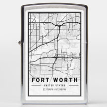Fort Worth Texas USA City Travel City Karta