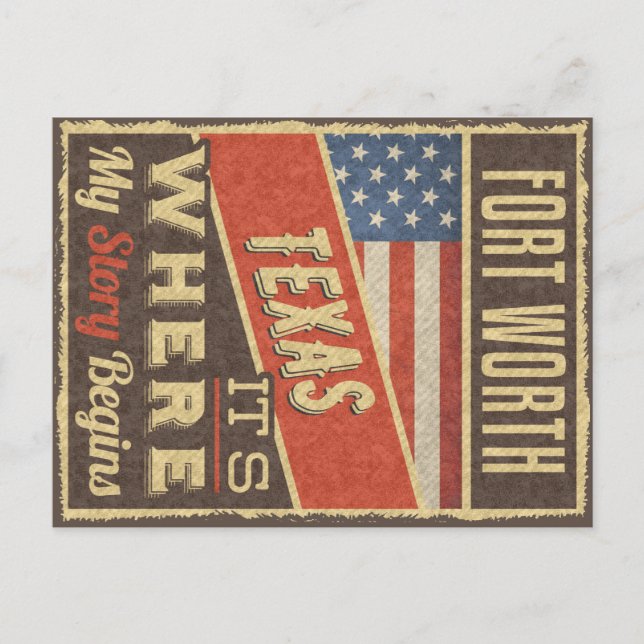 Fort Worth Texas Vykort (Framsida)