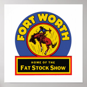 Fort Worth Tjock Lagrar Show Poster