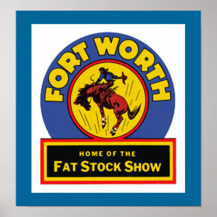 Fort Worth Tjock Lagrar Show Poster
