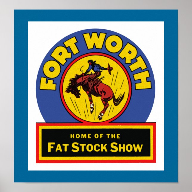 Fort Worth Tjock Lagrar Show Poster (Framsidan)