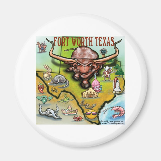 Fort Worth TX Magnet (Framsidan)