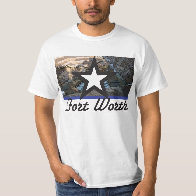Fort Worth vatten arbeta i trädgården T-shirt (Framsida)