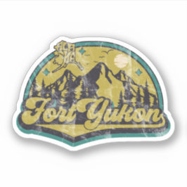 Fort Yukon Alaska: Visa din kärlek för Arktis Klistermärken