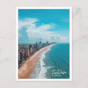 Fortaleza Brazs Art Travel Ställe illustration Vykort