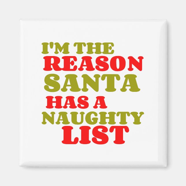 FÖRTECKNING ÖVER SANTA NAUGHTY MAGNET (Framsidan)