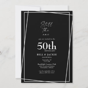 Fortfarande 50-årsjubileet Black Party Inbjudningar