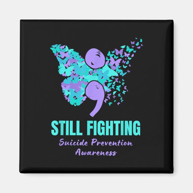 Fortfarande bekämpning av suicide Prevention Aware Magnet (Framsidan)