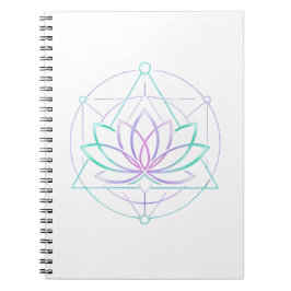 Fortfarande blommar jag Neon Lotus Journal Anteckningsbok