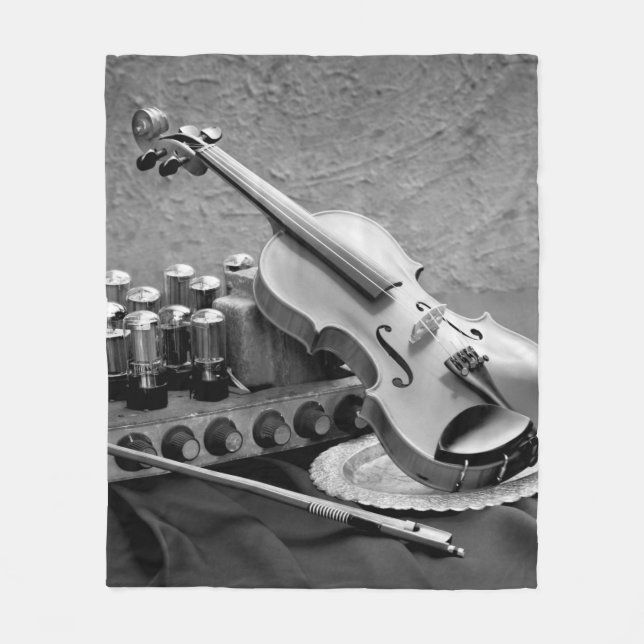 Fortfarande bra konstfotografering på musiker tech fleecefilt (Framsidan)