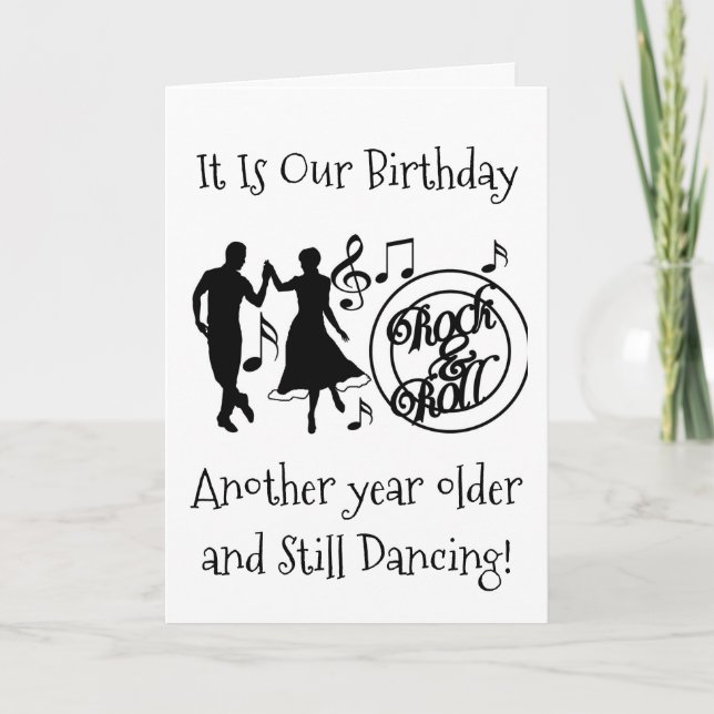 FORTFARANDE "DANCING" PÅ VÅR "ÖMSESIDIGA BIRTHDAY" KORT (Framsida)