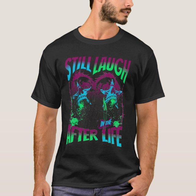 Fortfarande döende T-Shirt - Neon Skull Art (Framsida)