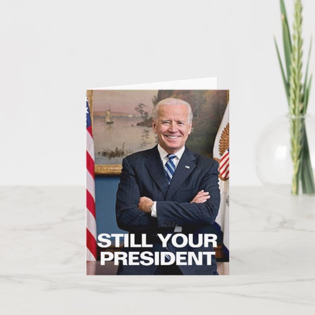 FORTFARANDE ER ORDFÖRANDE, BIDEN HUMOR TACK KORT (Framsida)