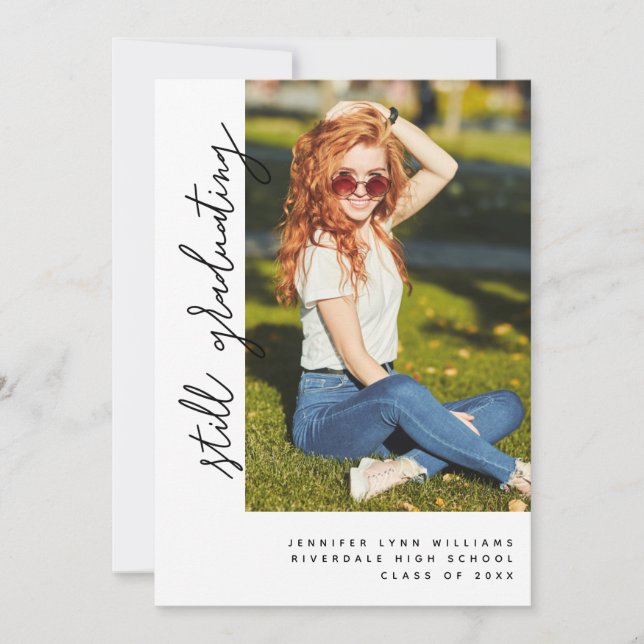 Fortfarande examen 2021 Examen Annonseringskort Meddelande (Framsida)