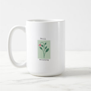 Fortfarande existerande minimalistisk blommig stäm kaffemugg