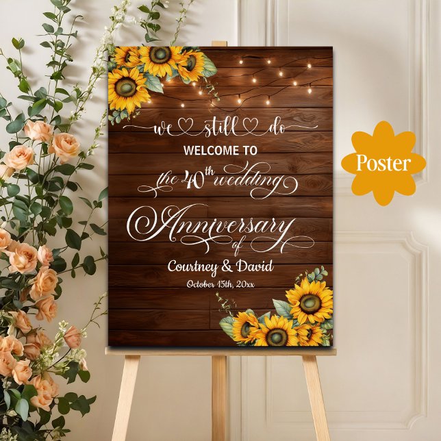 Fortfarande firar vi 40-årsdagen Bröllop String Lj Poster (Skapare uppladdad)