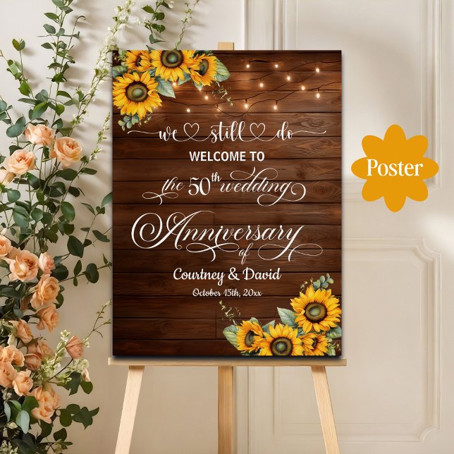 Fortfarande firar vi 50-årsdagen Bröllop String Lj Poster (Skapare uppladdad)