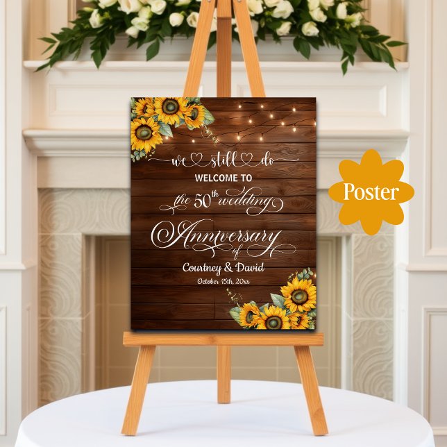 Fortfarande firar vi 50-årsdagen Bröllop String Lj Poster (Skapare uppladdad)