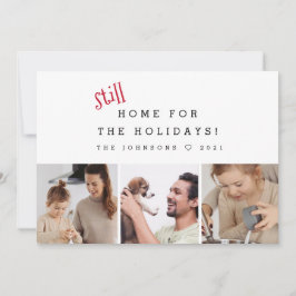 Fortfarande hem för Helgdagarna 2021 Foton Julkort