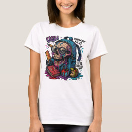 Fortfarande inskriven? Skull Backpack T-shirt för