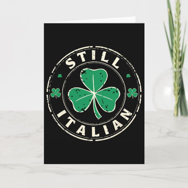 Fortfarande italiensk St. Patricks dag Rollig Irla Kort (Framsida)
