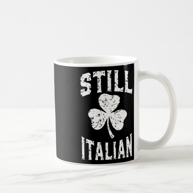 Fortfarande italiensk St Patrick's Day Rollig Ital Kaffemugg (Höger)