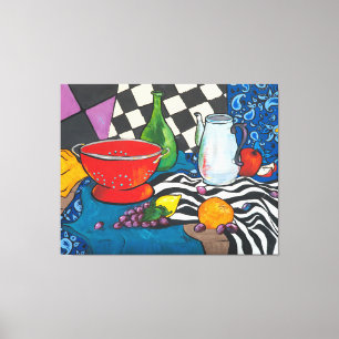 Fortfarande Kreativ Fruktmur Art Canvastryck