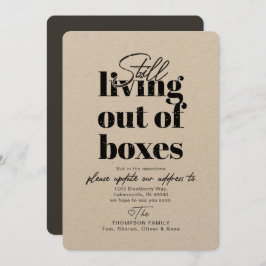 Fortfarande lever Flytta ut ur boxes Meddelande