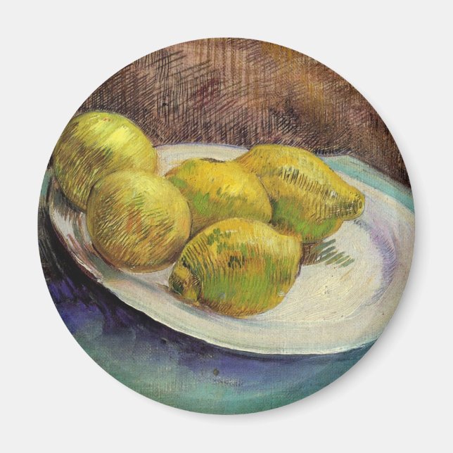 Fortfarande Liemons på en plåt av Vincent van Gogh Magnet (Framsidan)