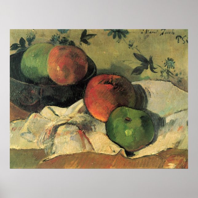 Fortfarande Life av Eug � ne Henri Paul Gauguin Poster (Framsidan)