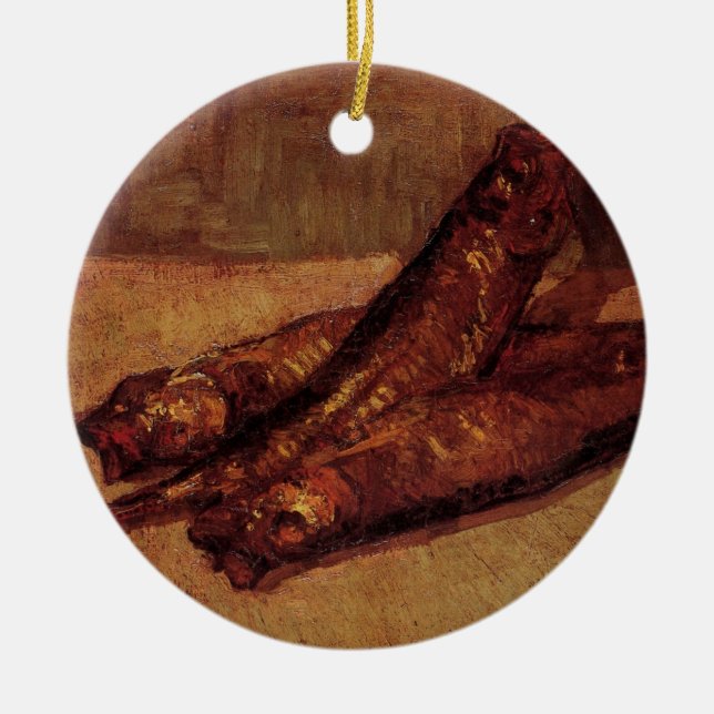 Fortfarande Life Bloaters och Garlic av Vincent va Julgransprydnad Keramik (Framsidan)