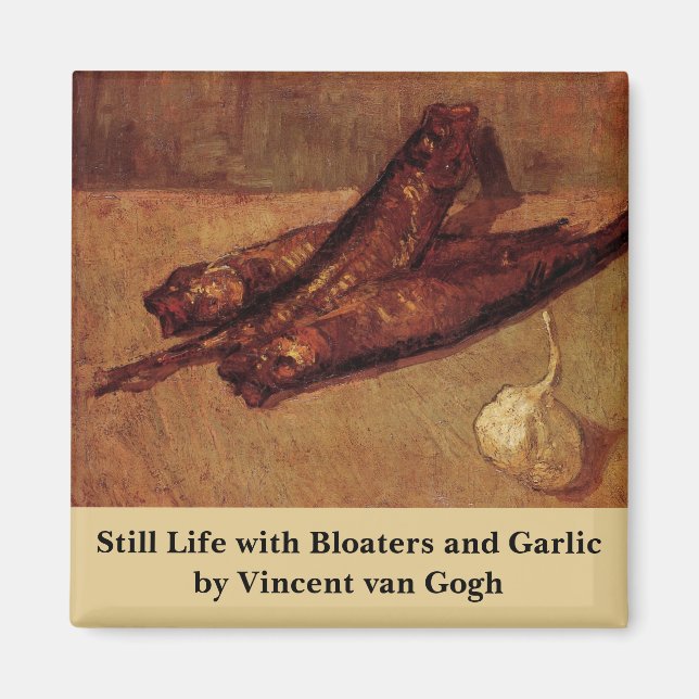 Fortfarande Life Bloaters och Garlic av Vincent va Magnet (Framsidan)
