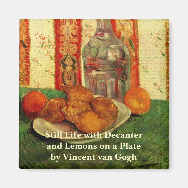 Fortfarande Life Decanter och Lemons av Vincent va Magnet (Framsidan)