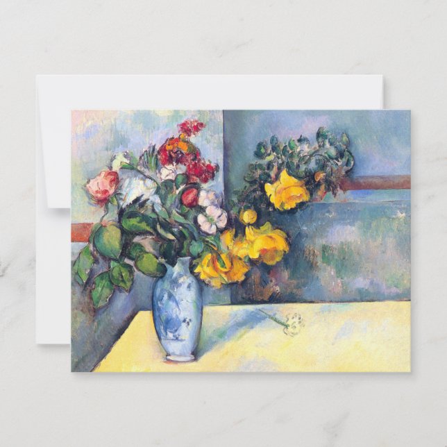 Fortfarande Life Flowers i Vas av Paul Cezanne (Framsida)