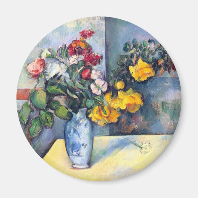 Fortfarande Life Flowers i Vas av Paul Cezanne Magnet (Framsidan)