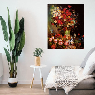 Fortfarande Life Flowers i Vas av Vincent van Gogh Poster