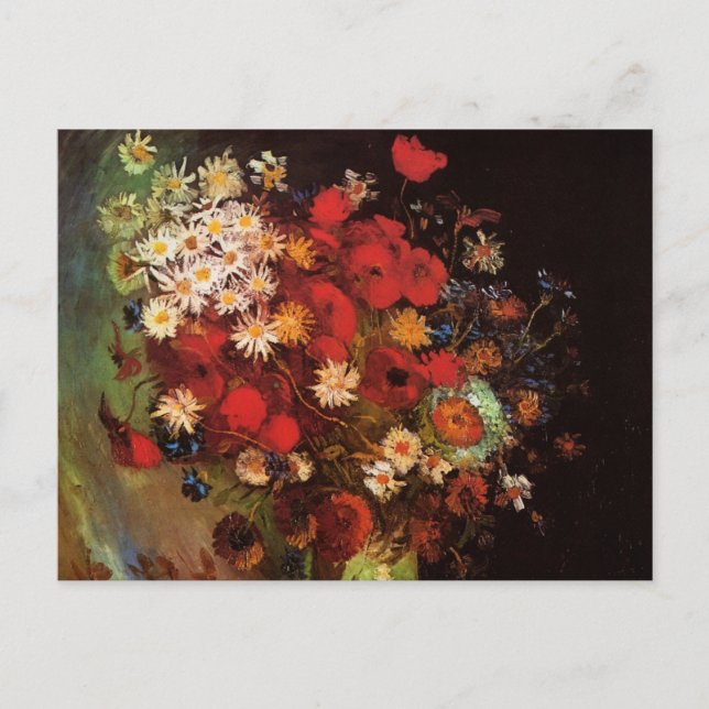 Fortfarande Life Flowers i Vas av Vincent van Gogh Vykort (Framsida)