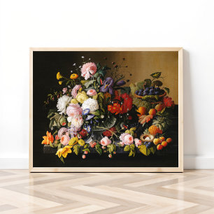 Fortfarande Life Flowers och Fruit by Severin Roes Poster