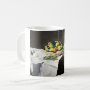 Fortfarande Life Lemon Peacher av Manet Impression Kaffemugg