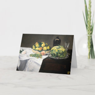 Fortfarande Life Lemon Peacher av Manet Impression Kort