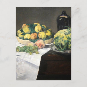 Fortfarande Life Lemon Peacher av Manet Impression Vykort