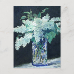 Fortfarande Life Lilac Bouquet av Manet Impression Vykort
