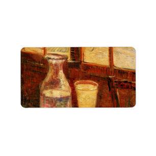 Fortfarande Life med Absinthe av Vincent van Gogh Adressetikett