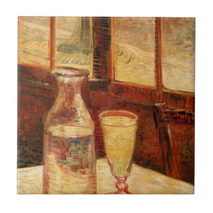 Fortfarande Life med Absinthe av Vincent van Gogh Kakelplatta